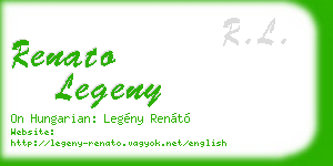 renato legeny business card