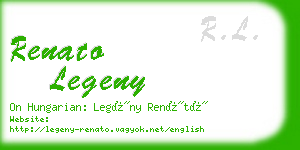 renato legeny business card